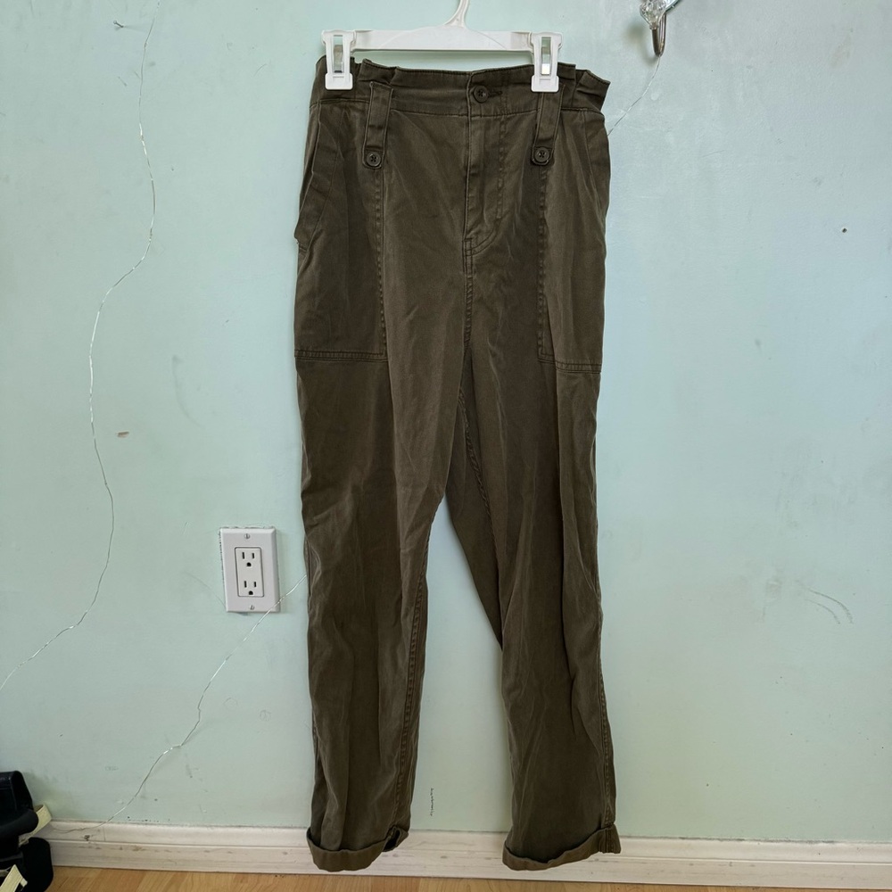 Topshop Olive Cargo Pants